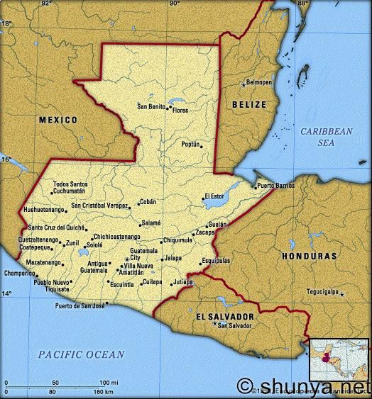 Guatemala villes carte